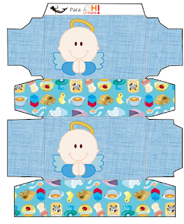 Angel Boy: Free Printable Boxes. Angel Boy or free printable box.
