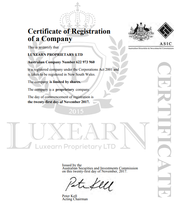 Сертификат luxearn.com отзывы