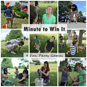 Minute to Win It Party Games - www.sweetlittleonesblog.com