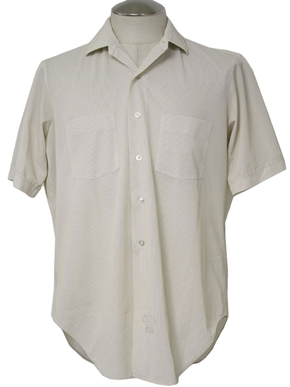Nylon Shirts: 1960's Mens Mod Sport Shirt