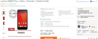 Harga Lenovo A6600 Plus dan promo di Lazada Harga Lenovo A6600 Plus dan promo di Lazada