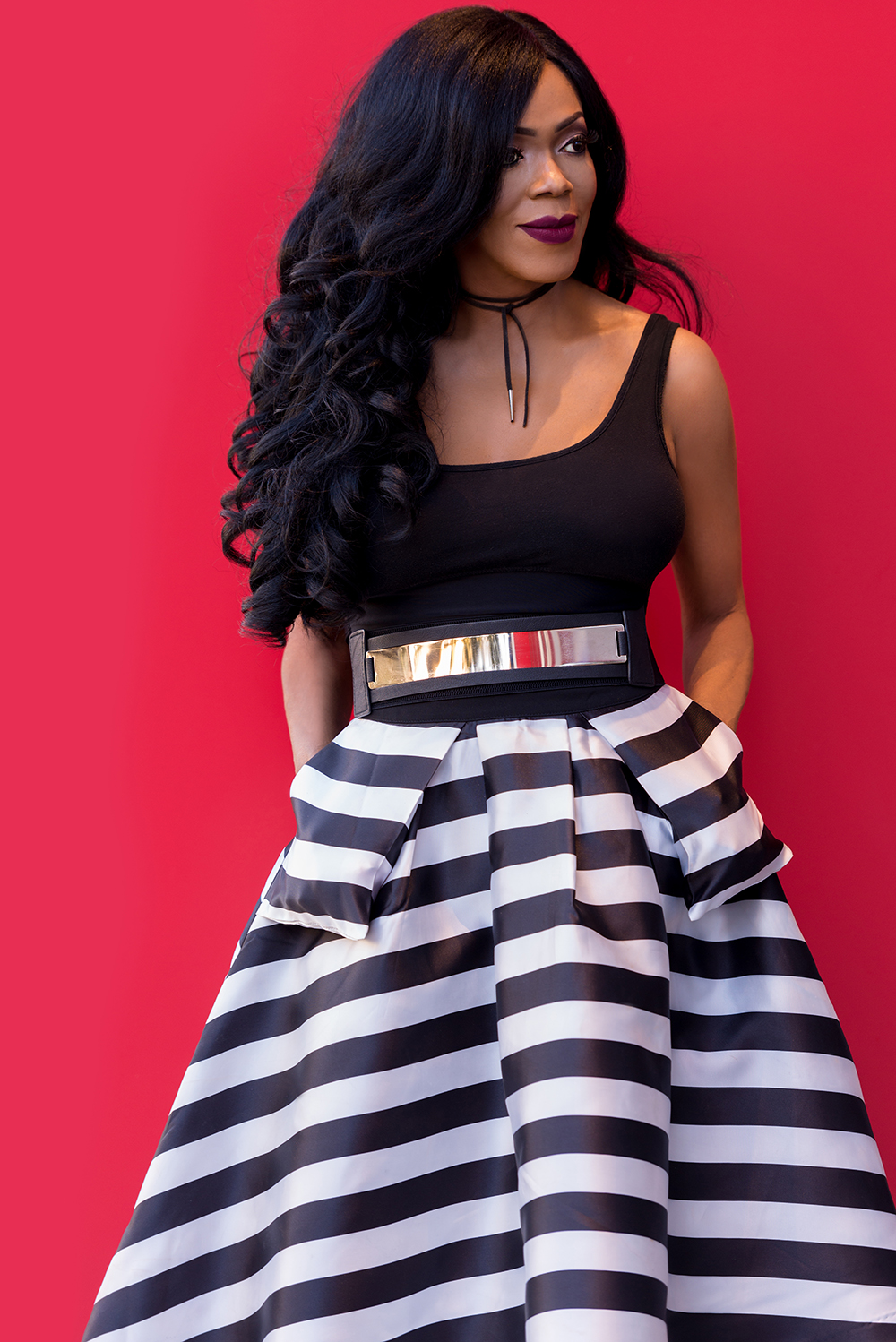 Bold Stripes Skirt + a Tank Top | Fashionably Idu