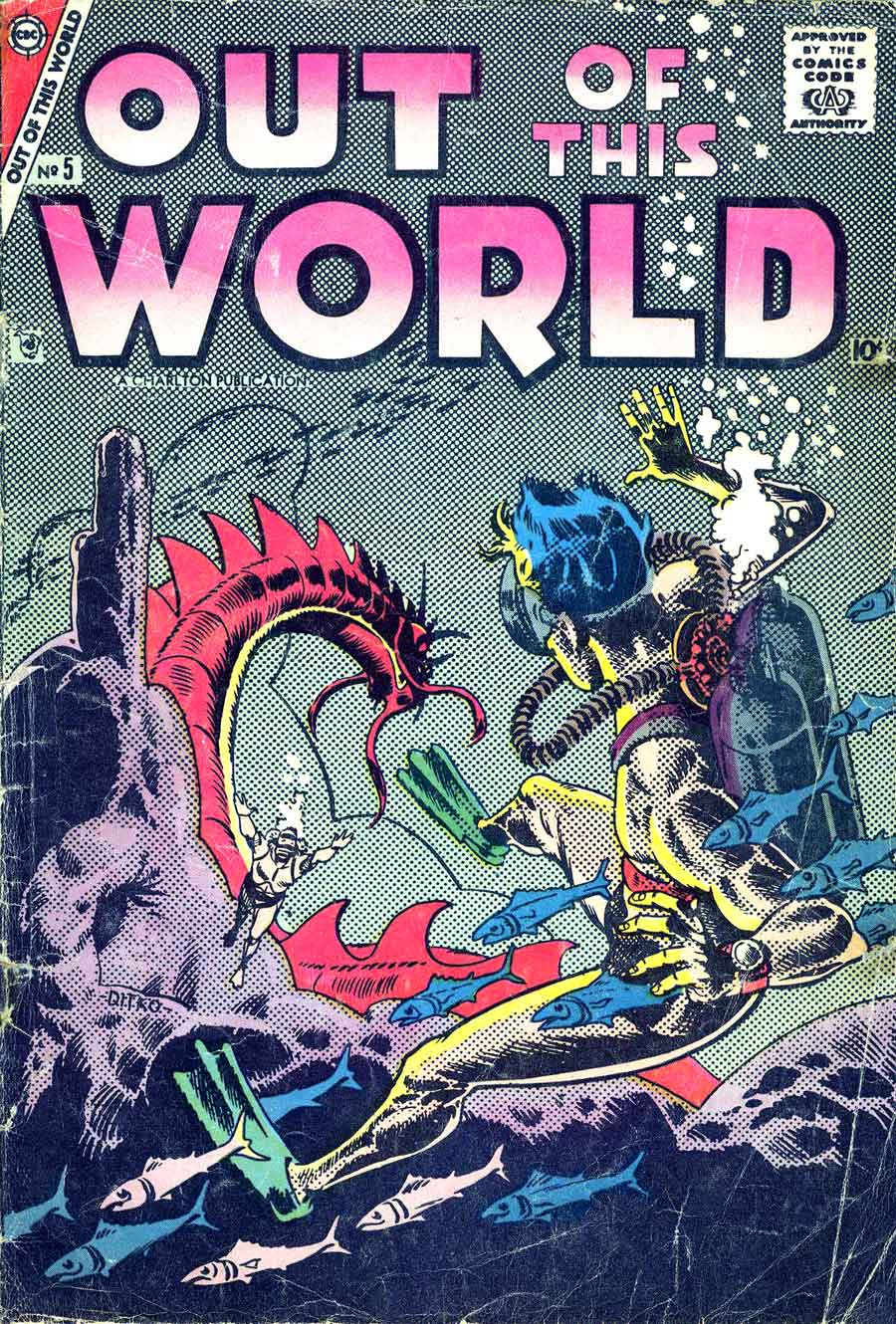 Out of This World v2 #5 charlton golden age comic book cover art by Steve Ditko