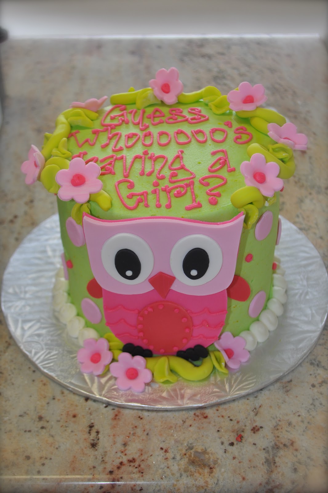 Leah's Sweet Treats Owl Baby Shower Cake
