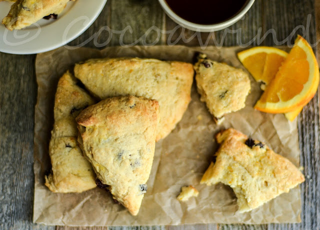 Orange and Cranberry Buttermilk Scones - Cocoawind