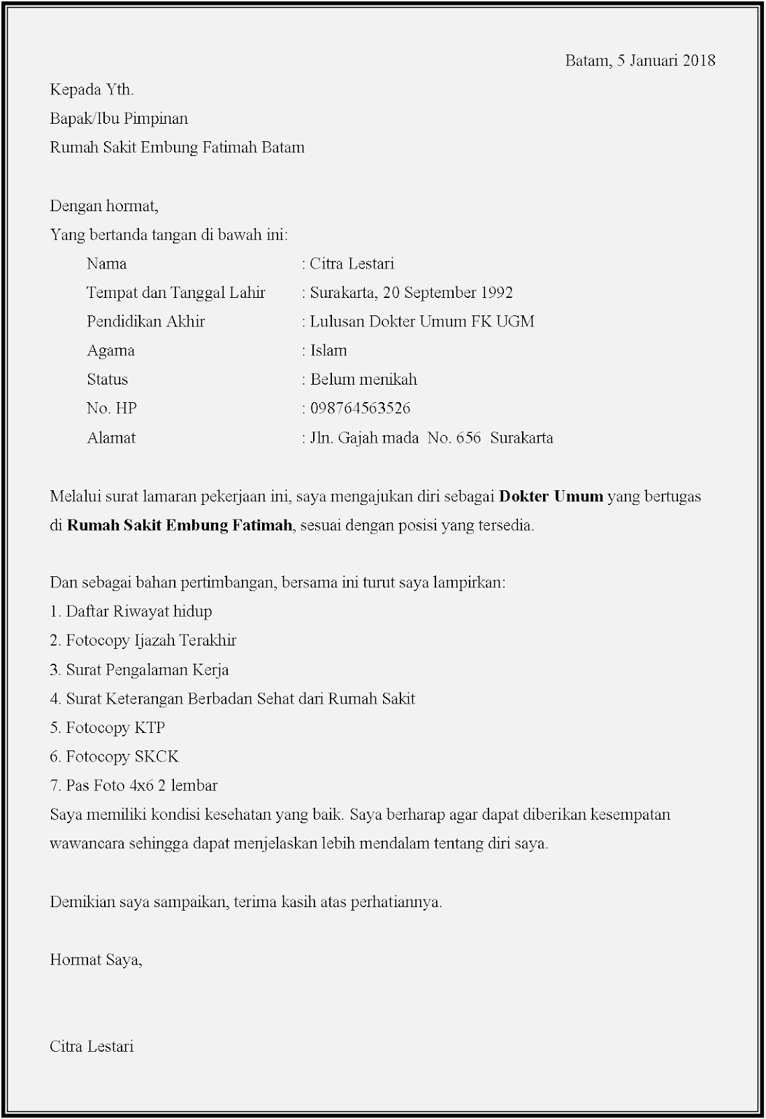 15 contoh surat lamaran kerja dokter terbaik contoh surat 15 contoh surat lamaran kerja dokter terbaik contoh surat