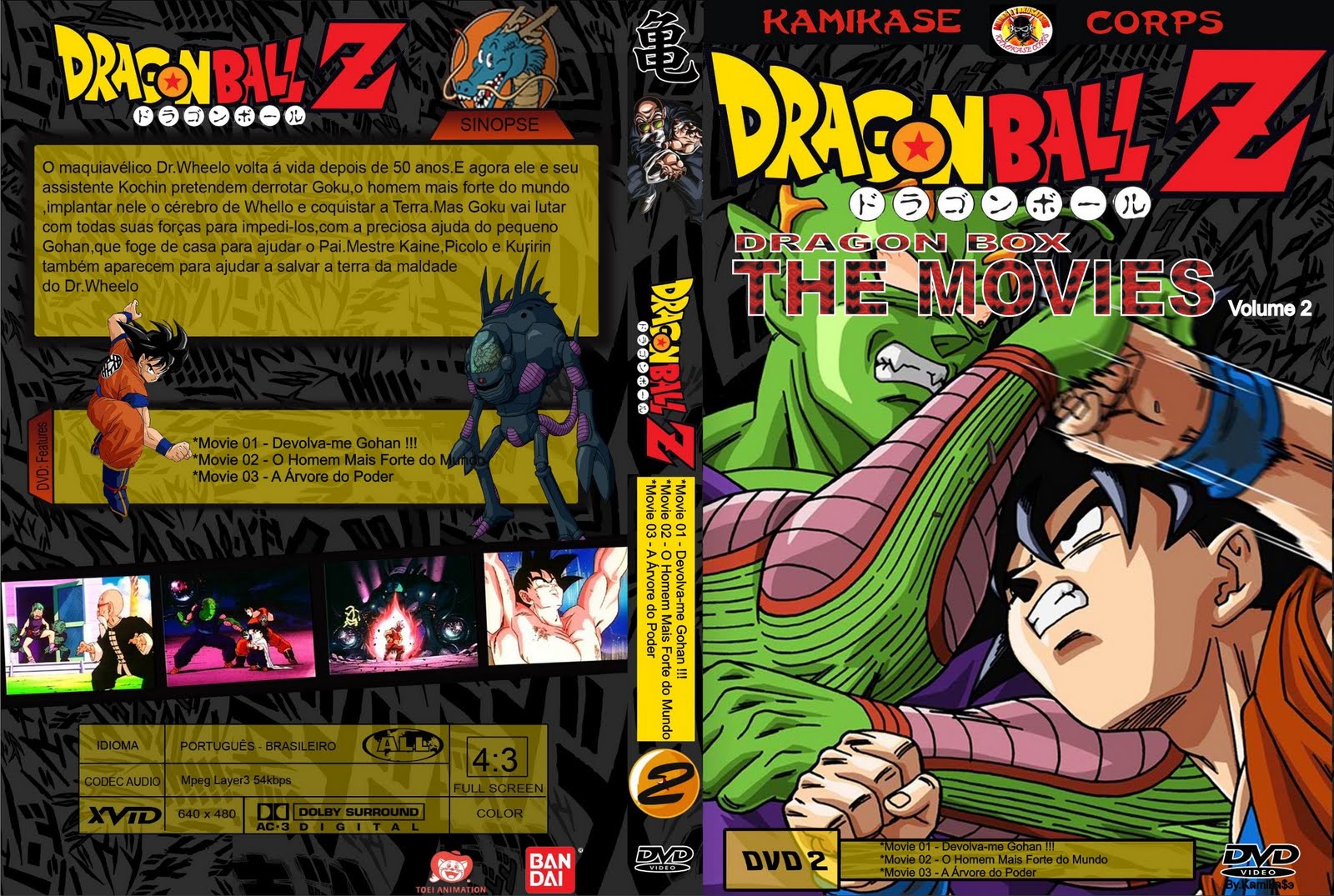 Capas Filmes Animação: Dragonball Z - Dragon Box - Os Filmes - Dvd 2