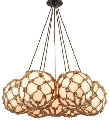 Rope Net Cluster Ceiling Lamp Multi Pendant Chandelier