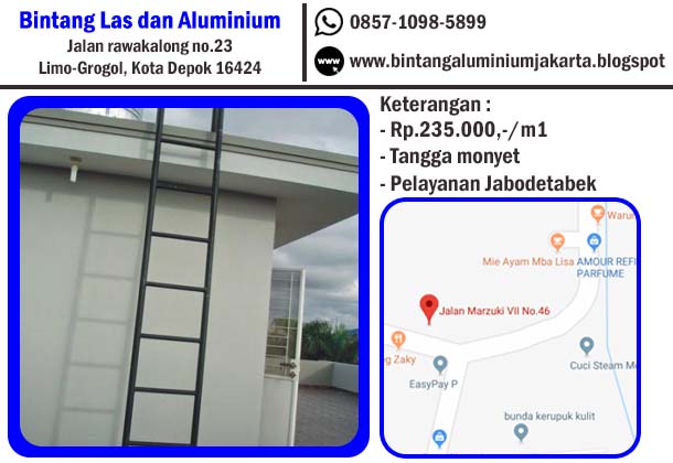 harga dan model tangga monyet aluminium