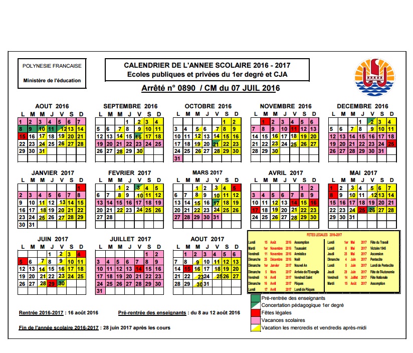 Vacances scolaires 2017 Calendrier officiel 2017 2017