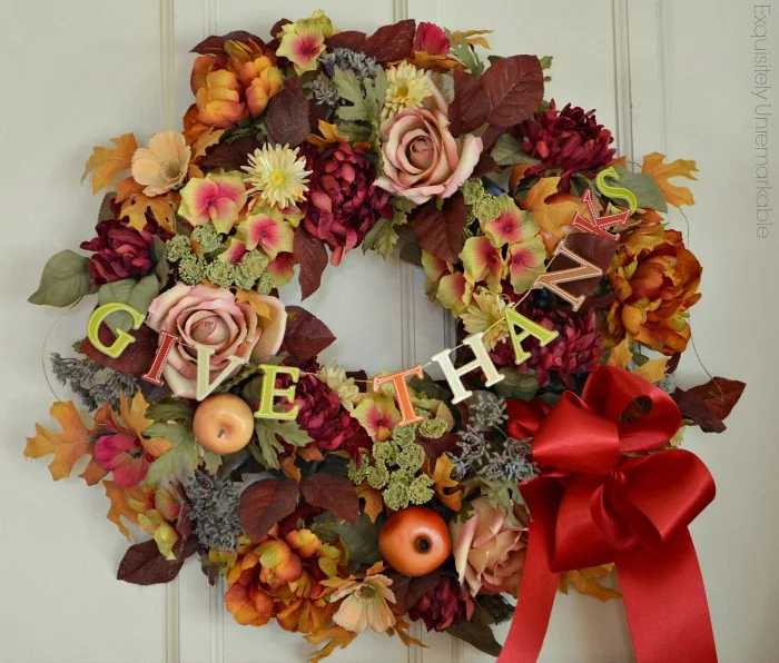 Give Thanks Banner Wreath