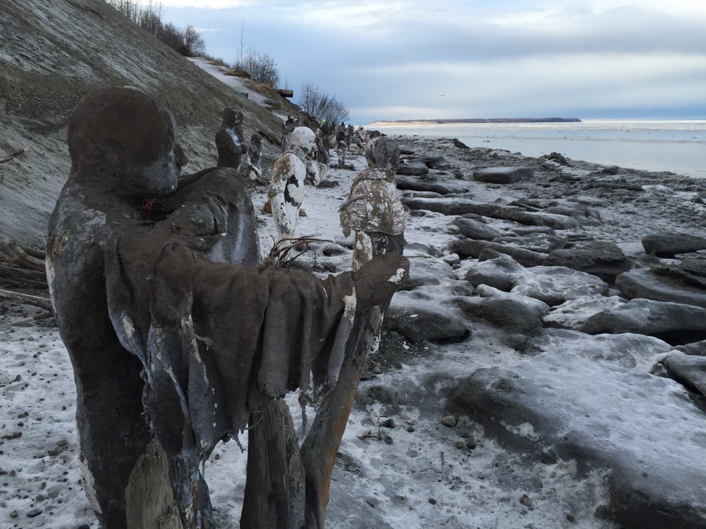 Statues at Point Woronzof Anchorage Alaska by Robert Sw