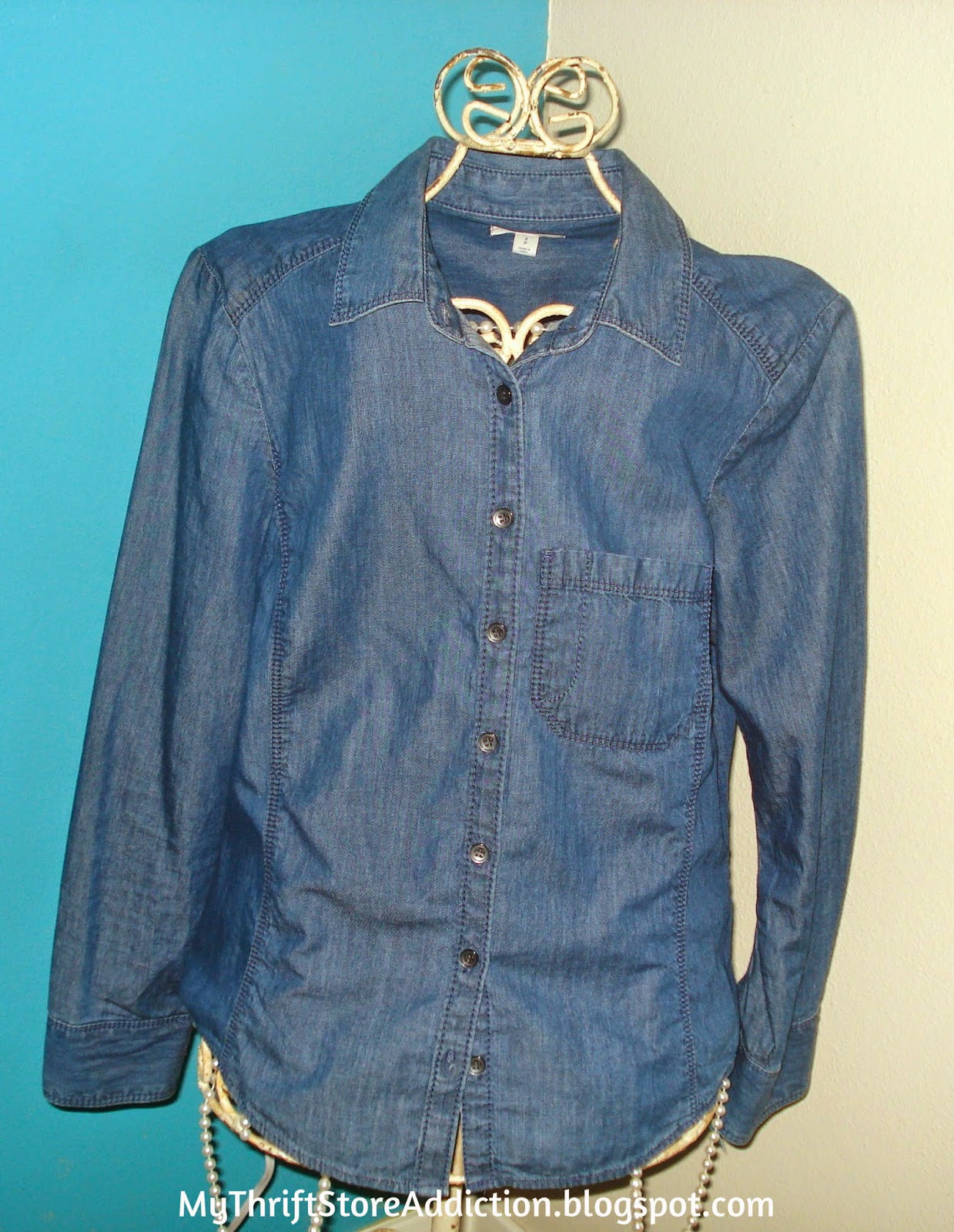 Button down denim shirt