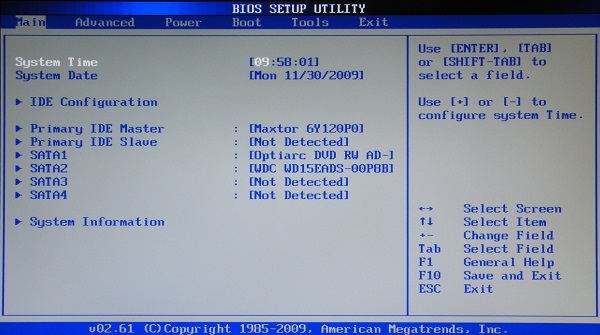 لوحة المفاتيح لا تعمل ولا يمكن الدخول للبيوس ASUS_M2N68-AM_PLUS_BIOS_main_screen