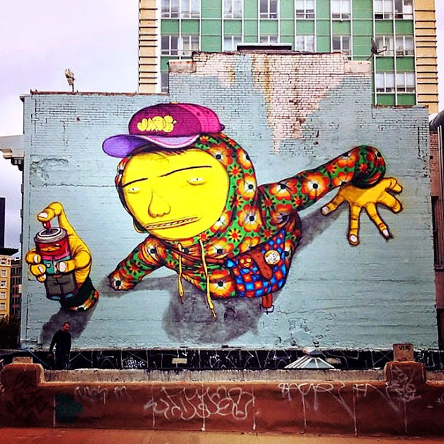Street Art By Brazilian Duo Os Gemeos On The Streets Of San Francisco, USA. 2