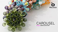 Кулон “Карусель” из прессованных бусин Пип и твина Carousel pendants made from Twin Roller and Pip™-pressed beads