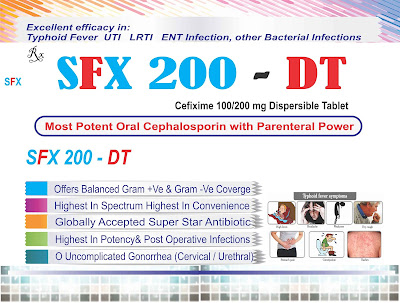 SFX 200 DT® Cefixime Dispersible Tablet