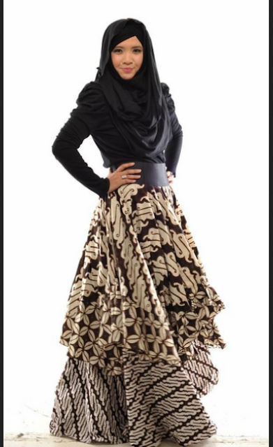 model busana muslim batik untuk pesta model busana muslim batik untuk pesta