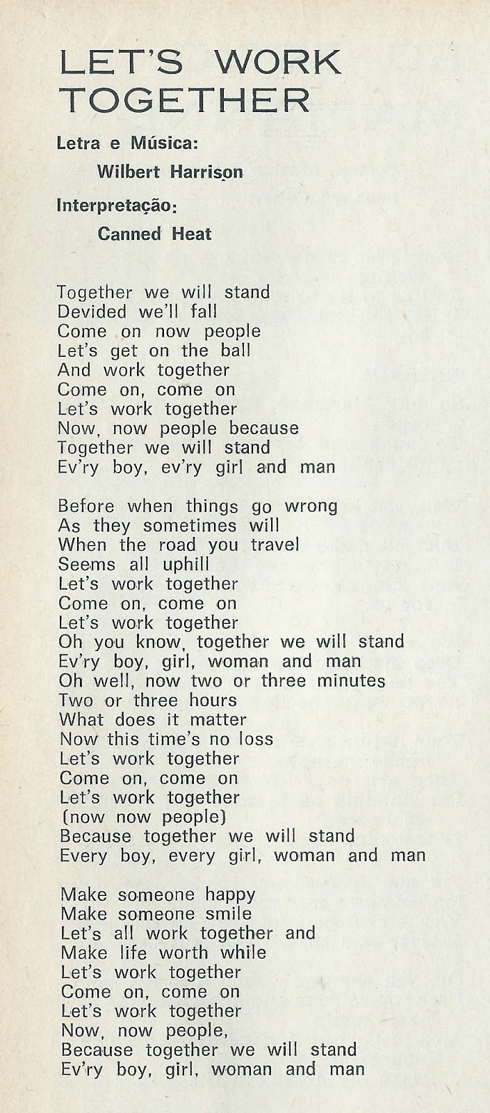 Regresso ao passado canned heat let s work together