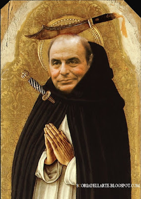 San Bruno martire - sec. XV fotomontaggi satirici arte e modernità- Bruno Vespa martire