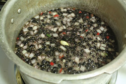 pressure cooker beans cuban cook winds water boil bring then under oil