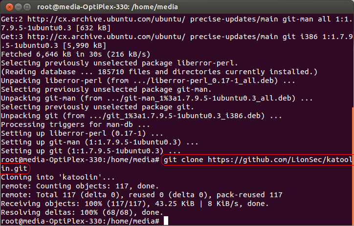 Git package. Install kali Tools on Debian.