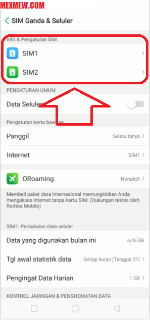Cara Merubah Jaringan Prioritas dari 3G ke 4G atau sebaliknya di HP OPPO