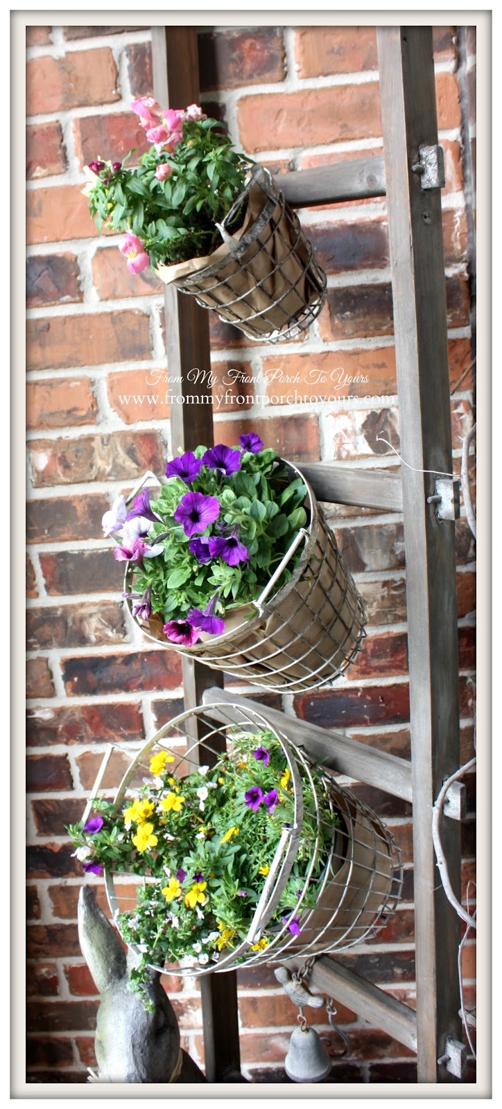 Farmhouse White Wire Baskets-Design Ingenuity Event- Decor Steals-From My Front Porch To Yours