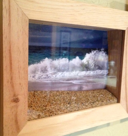 ocean diorama with sand