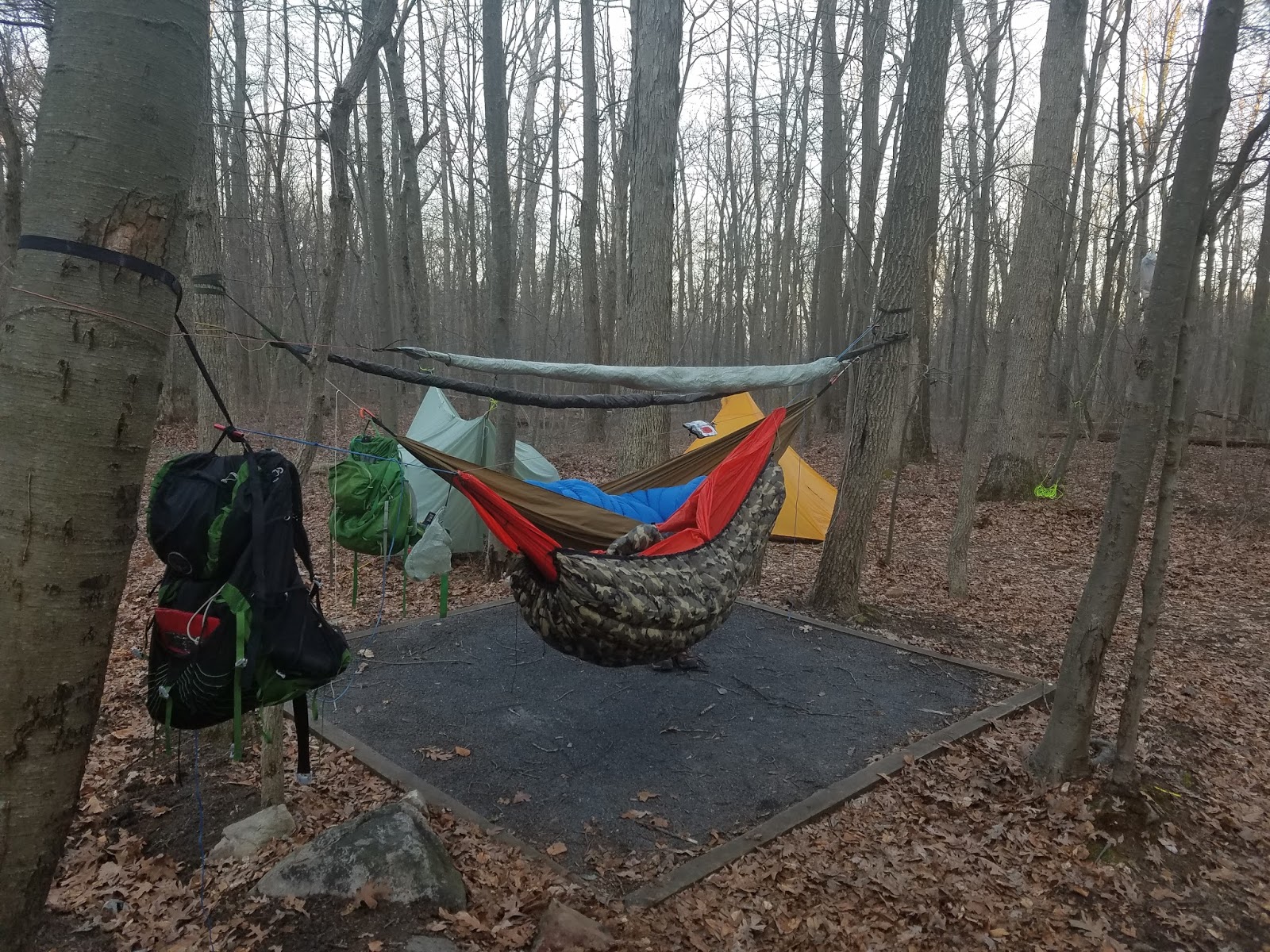 after a breakfast of honey buns and 2 cups of coffee i was ready to move on down the trail sage and i were brave enough to not deploy our tarps after a breakfast of honey buns and 2 cups of coffee i was ready to move on down the trail sage and i were brave enough to not deploy our tarps