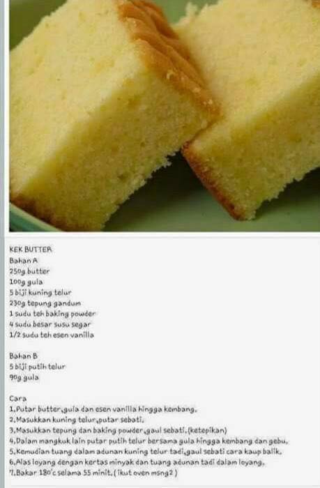resepi kek butter