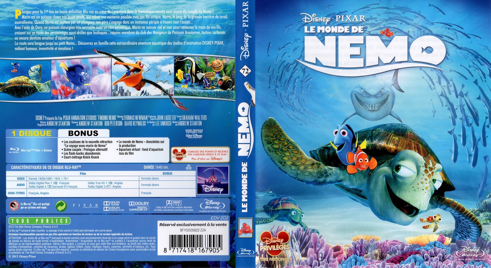 jaquettes le monde de nemo jaquettes le monde de nemo