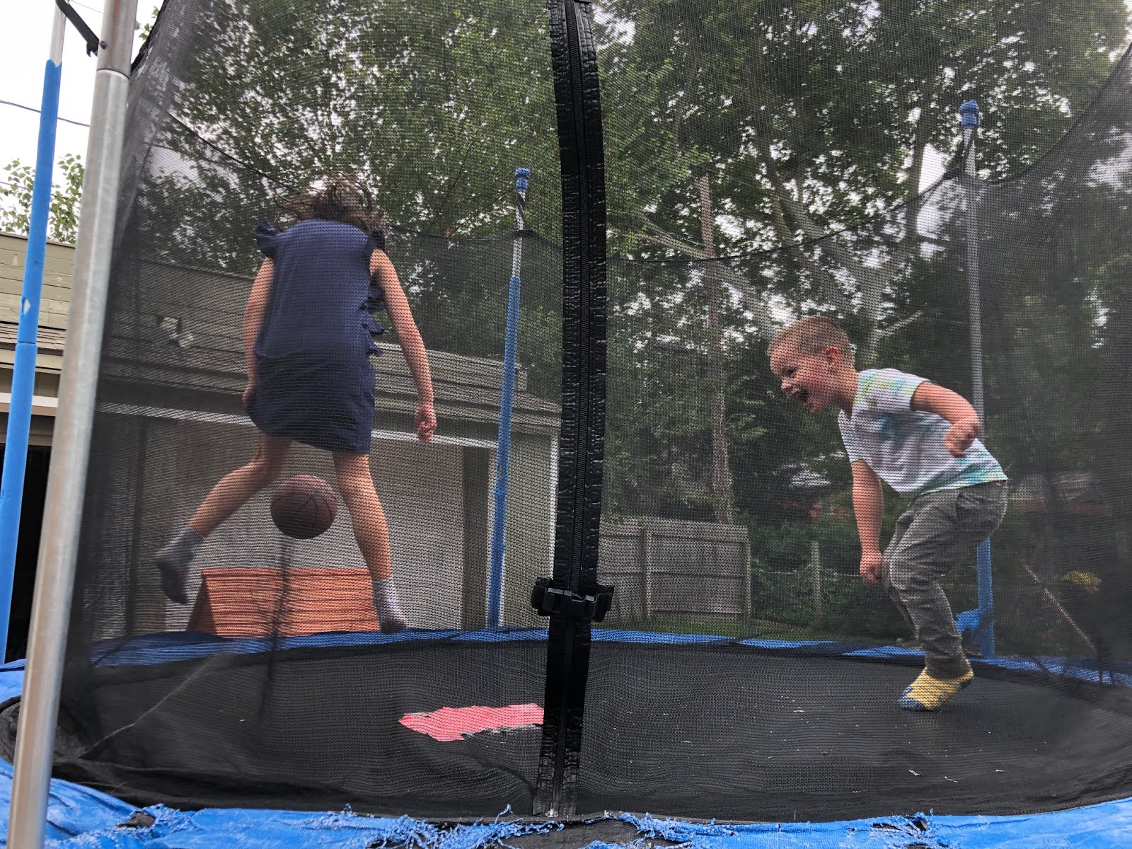 So Cute, Totally Fun Borrowing the neighbors’ trampoline