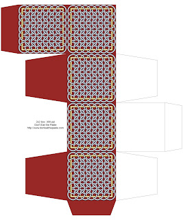 Chainmail inspired printable box- red