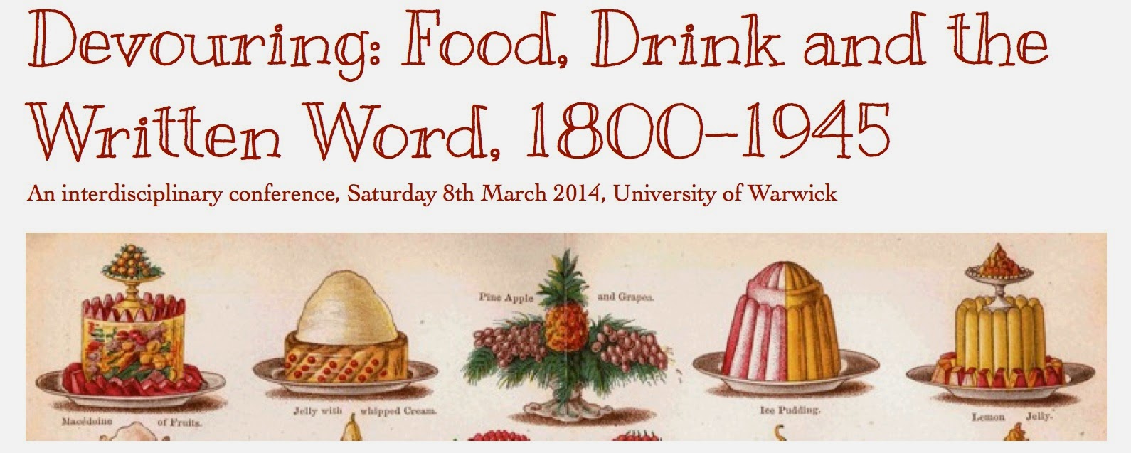 Devouring: Food, Drink and the Written Word, 1800-1945