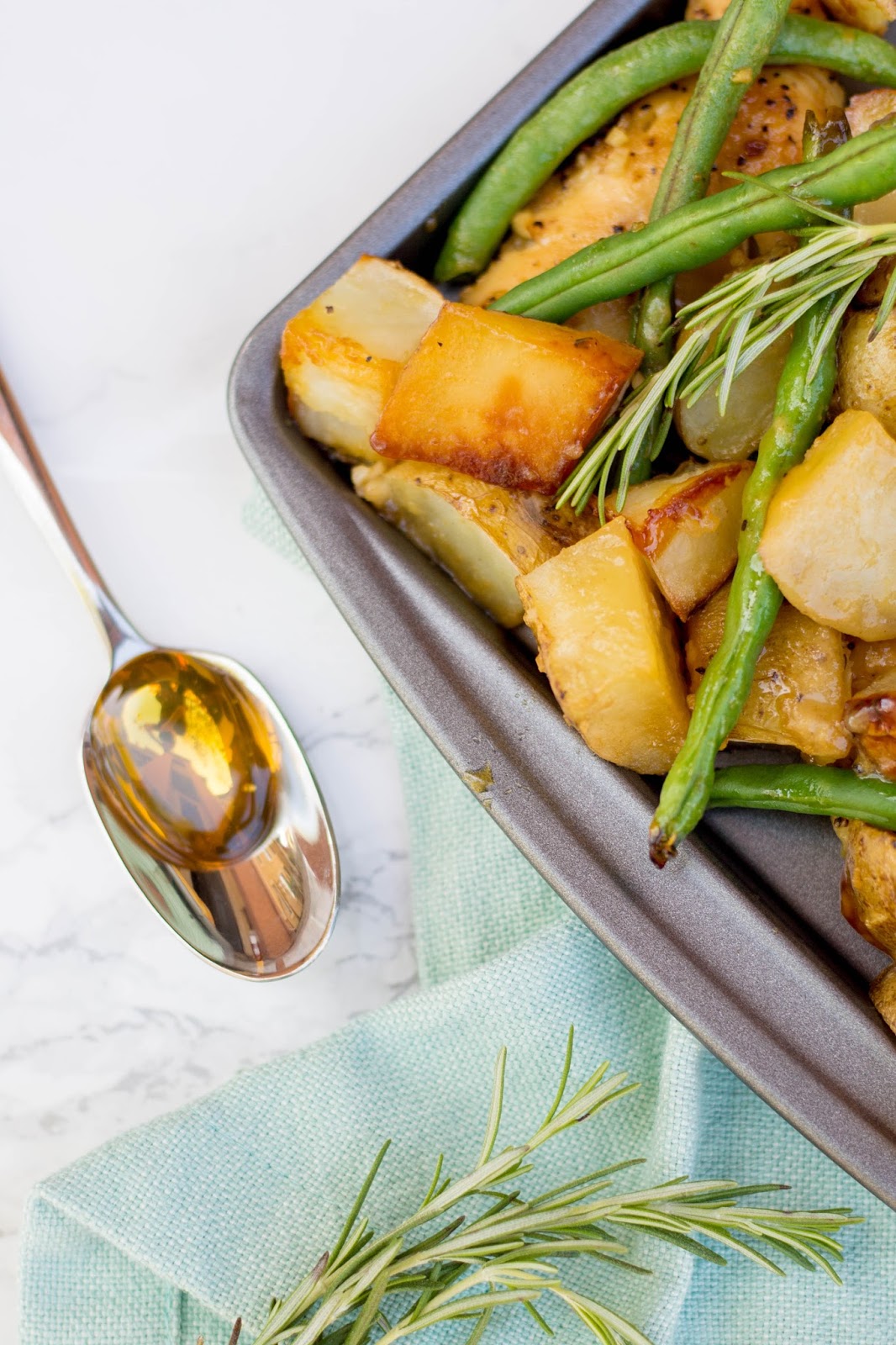Silver Lining onepan honey mustard chicken with potatoes and green beans