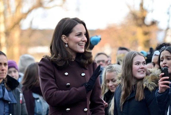 The Duchess, Kate Middleton wearing a Dolce & Gabbana coat. Crown Princess Mette Marit wore-Michael Kors Pleated wool crepe midi skirt. Skam cast Drama