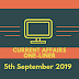 Current Affairs One-Liner: 5th September 2019