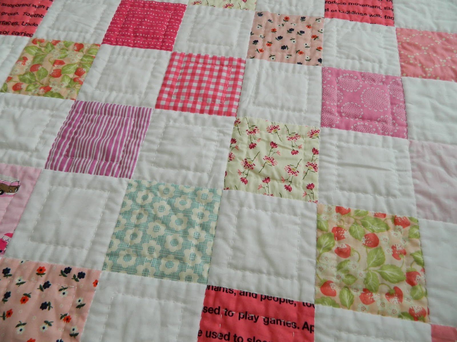 s.o.t.a.k handmade pretty in pink baby quilt