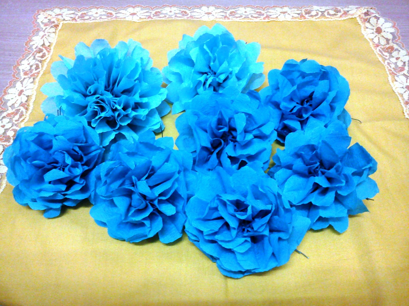 Nursaila Norman DIY Blue Crepe Paper