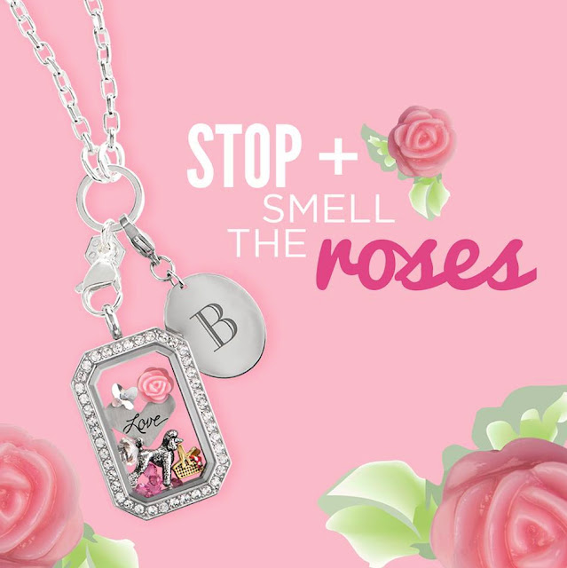 Smell the Roses Origami Owl Heritage Living Locket available at StoriedCharms.origamiowl.com