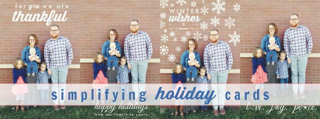 simplifying holiday cards