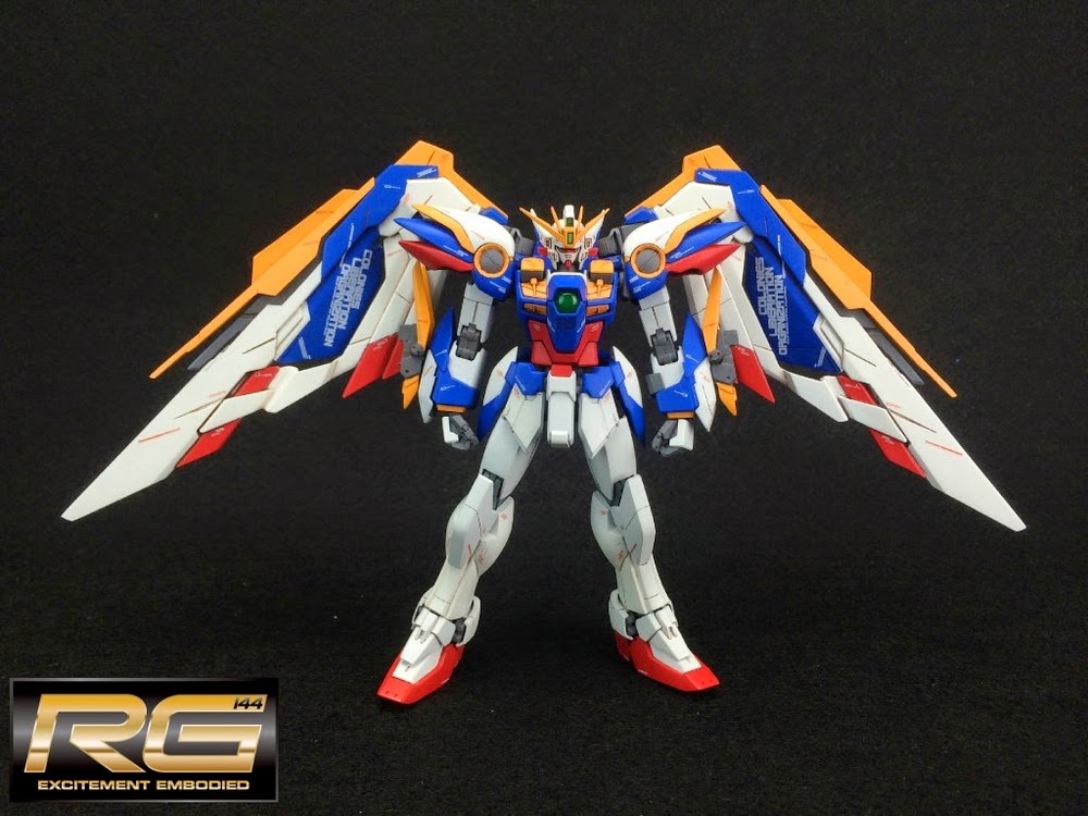 Custom Build RG 1/144 Wing Gundam Zero EW + Wing Gundam Ver. Ka
