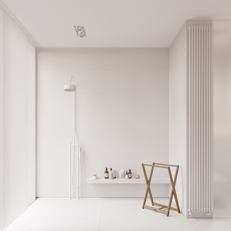 Minimalist interior design is by Igor Sirotov
