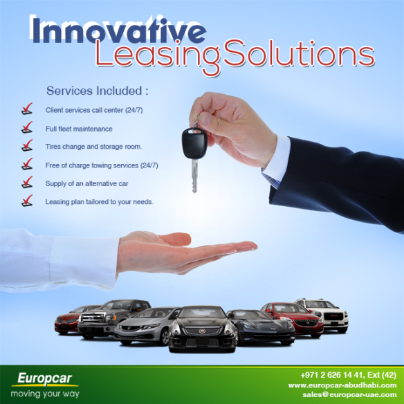 Innovative Leasing Solutions For more details call @ +971 2 626 14 41, Ext (42) or visit our website www.europcar-abudhabi.com