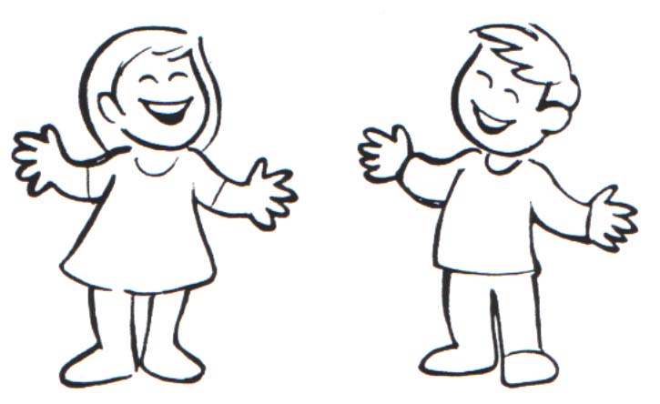Imagenes De Un Nino Y Una Nina Para Colorear Imagui