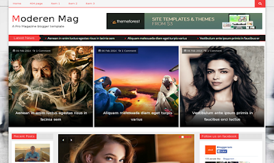 أفضل 7 قوالب لمدونات بلوجر لعام 2015-2016 Modern Mag newspaper style blogger template