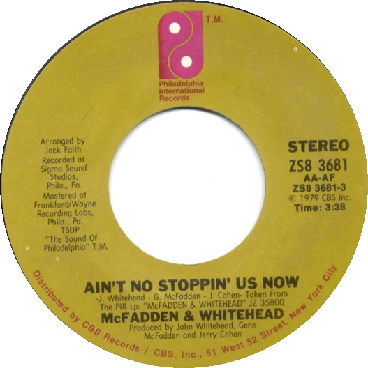 McFadden Whitehead Aint No Stoppin Us Now I Got The Love McFadden Whitehead Aint No Stoppin Us Now I Got The Love