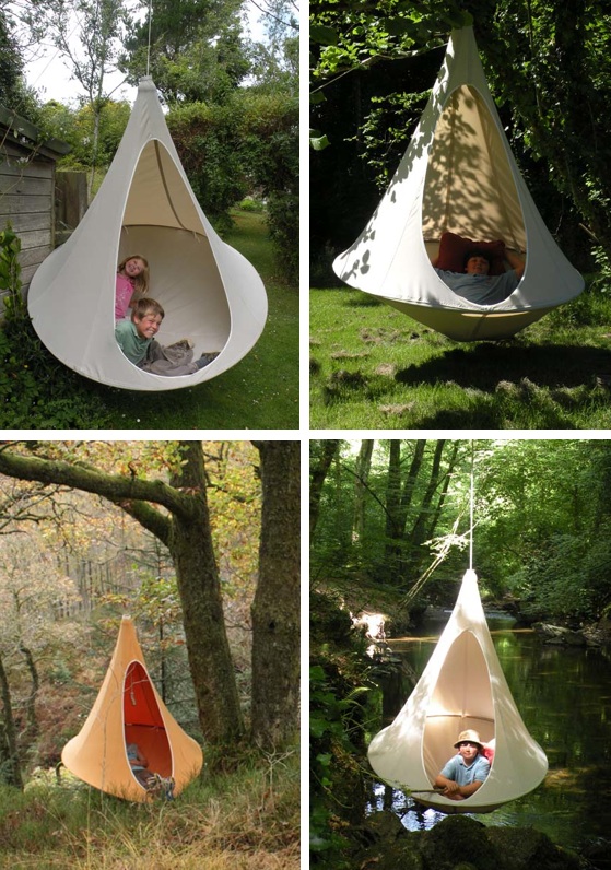 natural modern interiors: Garden Pods, Hanging Playrooms ...