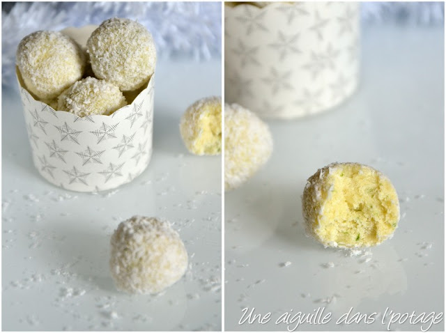 Truffes au chocolat blanc et citron vert